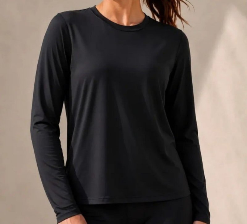 Blusas Camisa Feminina Proteção Uv Academia Treino Caminhada Preto Eg1