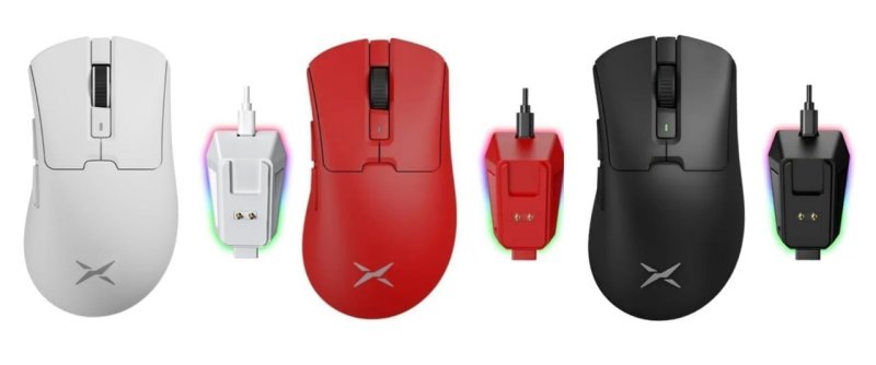 Mouse Delux M900 PRO, PAW3395, 8KHz, com Dock de Carregamento