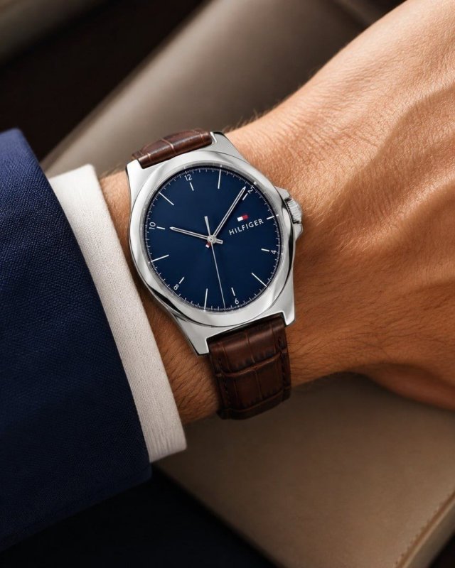Relógio de couro masculino Tommy Hilfiger 1710549