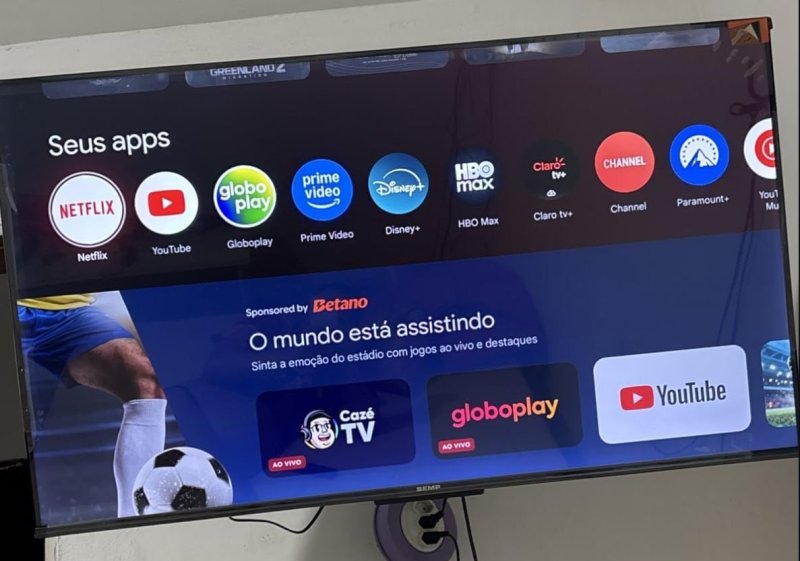 Smart TV Semp 43 Polegadas LED HVA 4K S62 WiFi Bluetooth Google TV