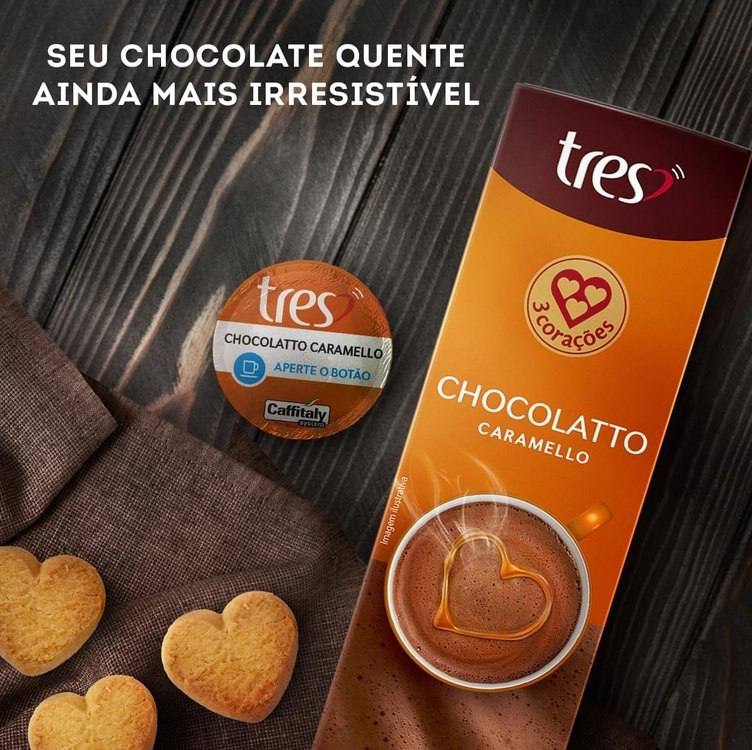 3 Corações Cápsula Chocolatto Caramelo TRES 10 unidades