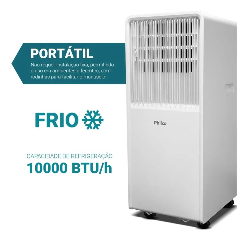 Philco Portátil 10000BTUs Frio - Ar Condicionado Compacto