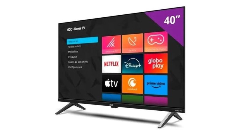 Smart TV 40" AOC Roku TV DLED Full HD 40S5045/78G Bivolt