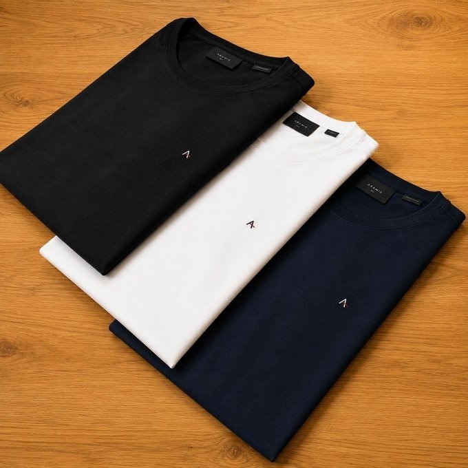 Kit Camisetas Aramis Preta/branca/azul Marinho - Original + Frete Grátis