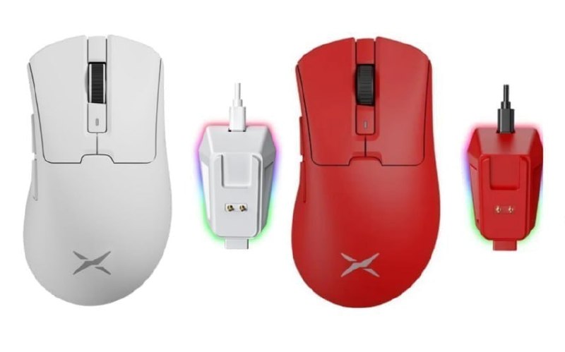 Mouse Delux M900 PRO, PAW3395, 8KHz, com Dock de Carregamento