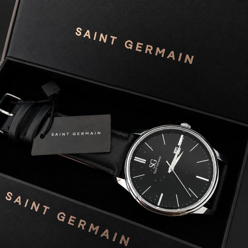 Relógio Masculino Chrowl Saint Germain Pulseira Couro