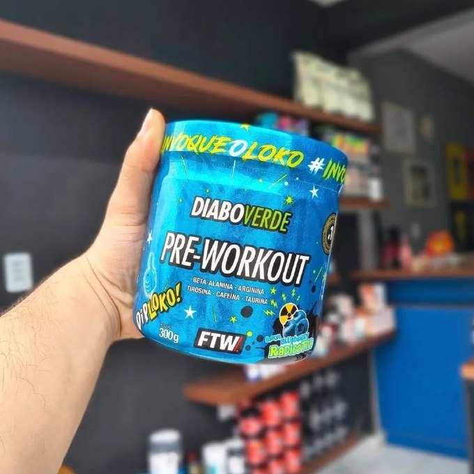 Pré-Treino Diabo Verde FTW 300g Dip Loko! + Frete Grátis