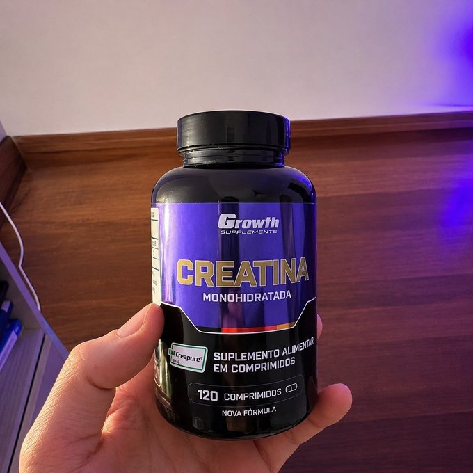 Creatina Creapure 120 Cáps Growth Supplements + Frete Grátis