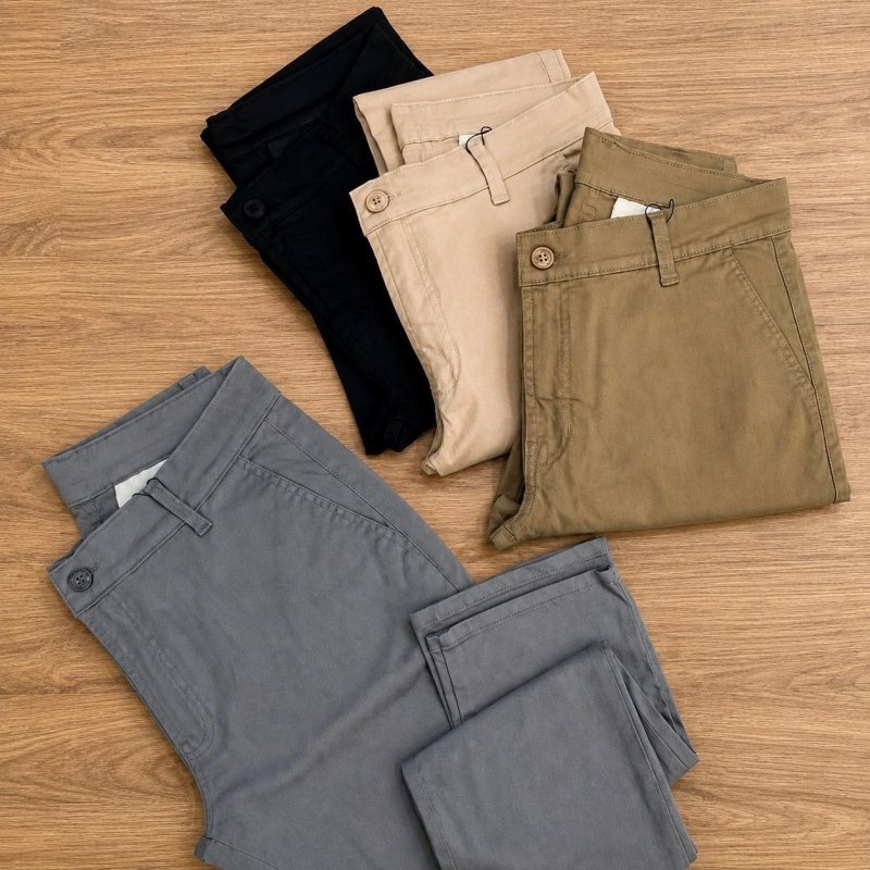 Calça Masculina Sarja Premium Esporte Fino Bolso Faca Lycra