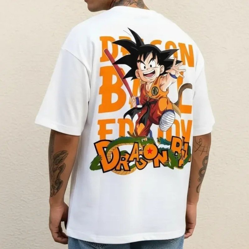 Camiseta Oversized Masculina Goku Anime Dragon Ball Z + Frete Grátis
