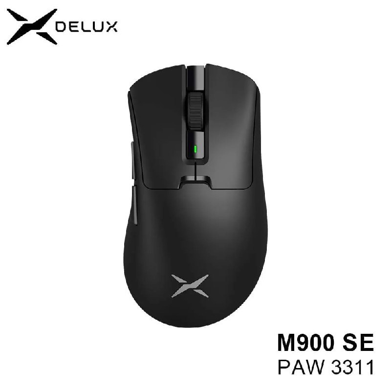 Mouse Sem Fio Delux M900 Se PAW3311 1000Hz +-63g 2.4Ghz/Com Fio 400mAh