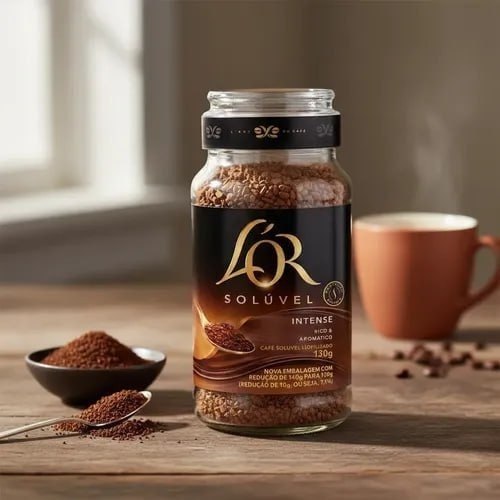 L'OR Café Solúvel Intense Pote De Vidro 130G + Frete Grátis