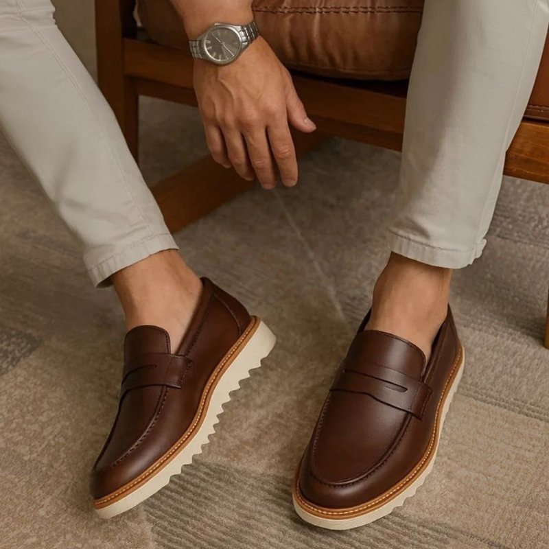 Sapato Mocassim Loafer Gugi Tratorado Conforto Premium Leve (38 a 43)