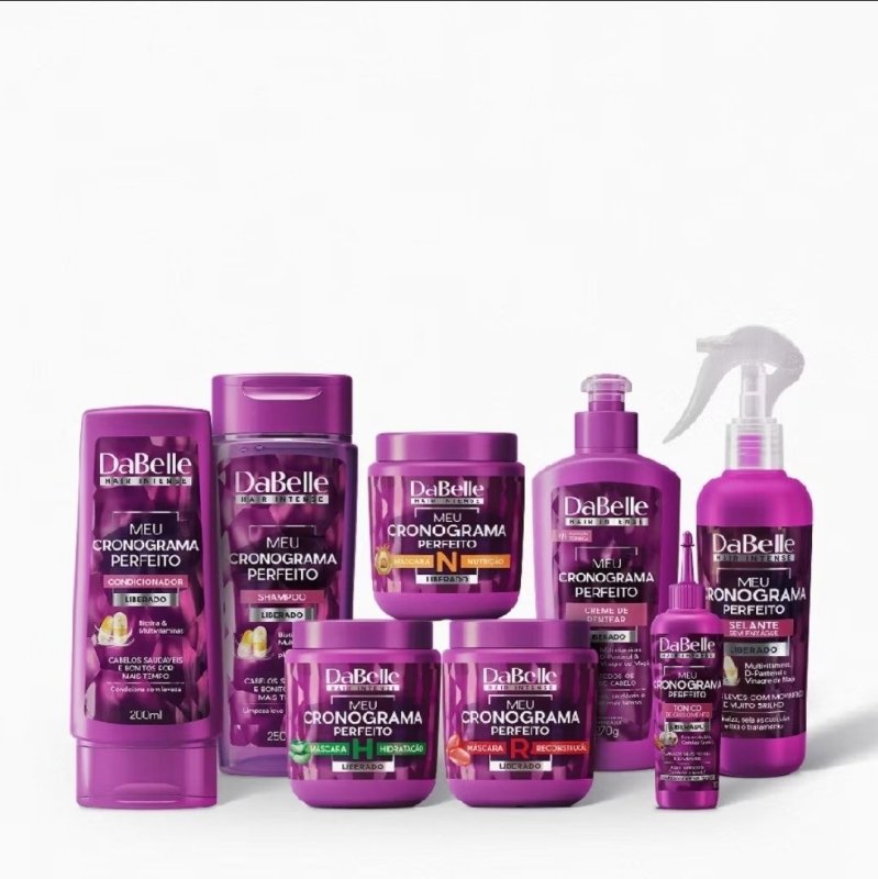 Kit Meu Cronograma Perfeito DaBelle Hair - 8 Produtos
