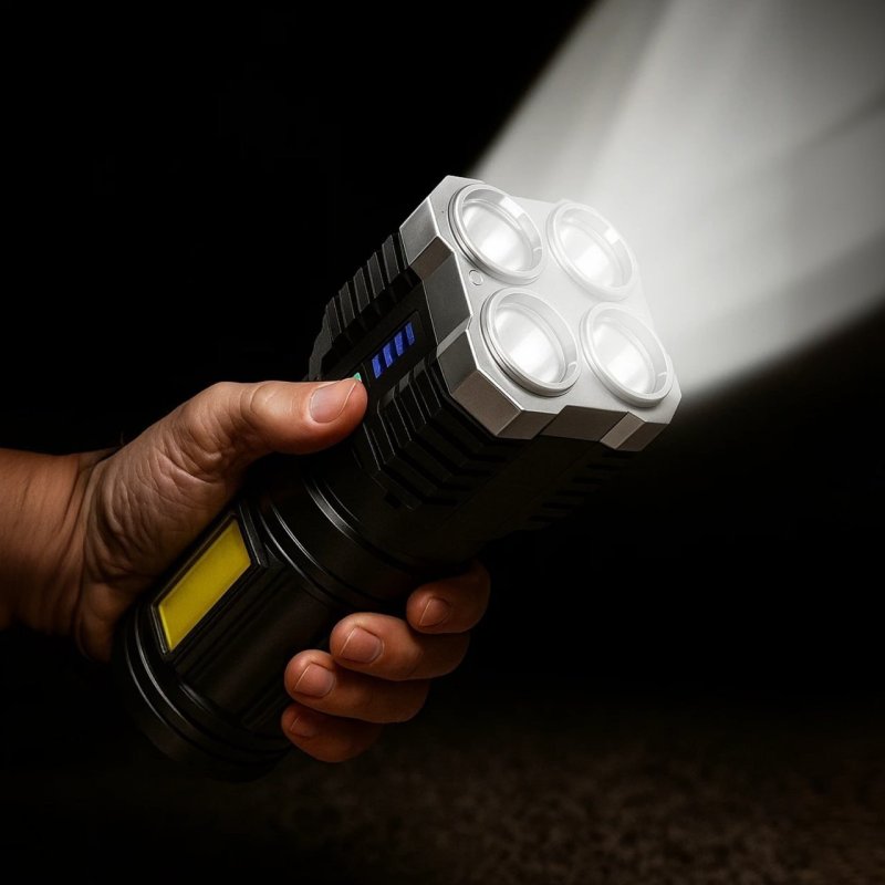 Lanterna Tática Recarregável Mais Forte Do Mundo Sítio Led