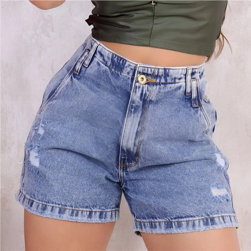 Short Mon Meia Coxa Cintura Alta