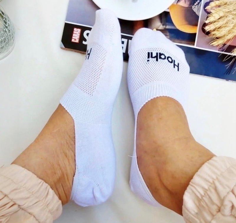 Kit com 6 Pares Meias Hoahi Sapatilha com Silicone