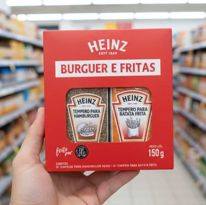 Kit Temperos Heinz para Hambúrguer e Batata 150g + Frete Grátis