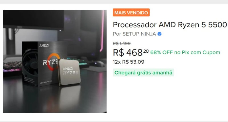 Processador Amd Ryzen 5 5500