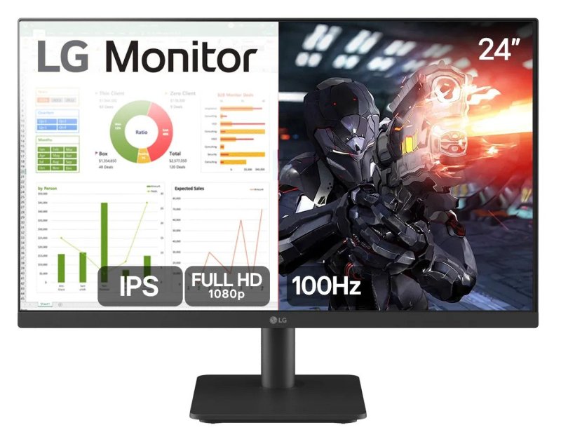 Monitor LG de 24” IPS, Full HD, 100Hz
