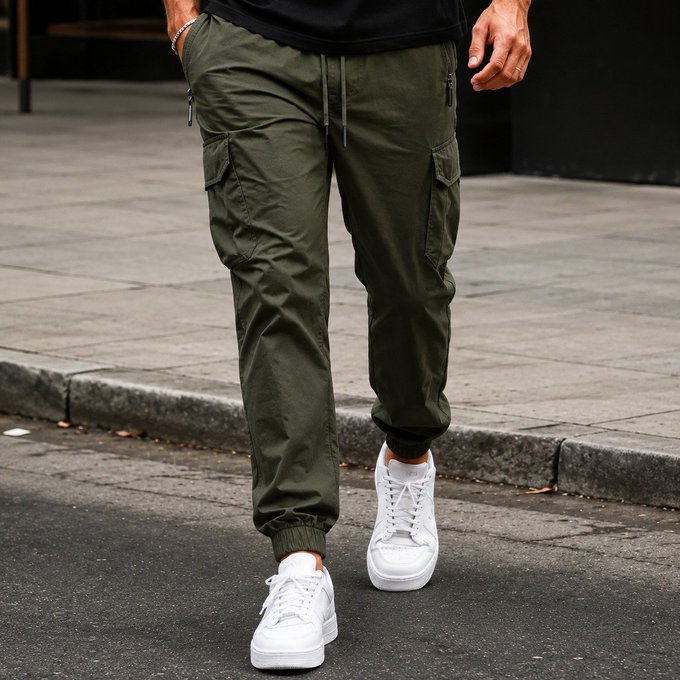 Calça Jogger Cargo Poliamida com Elastano