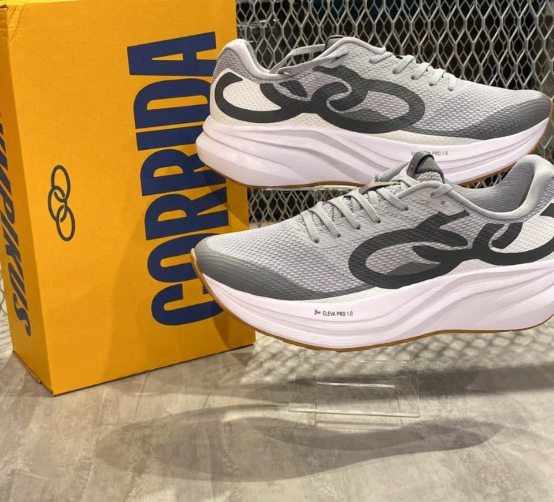 Tênis Olympikus Veloz 4 Masculino Esportivo Leve Confortável Cinza Liso 38 Br