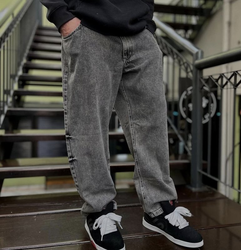 Calça Balão Jeans Masculina Baggy Larga Streetwear Estonada