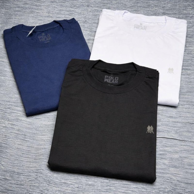 Kit 3 Camisetas Masculinas Premium Polo Wear Sortido