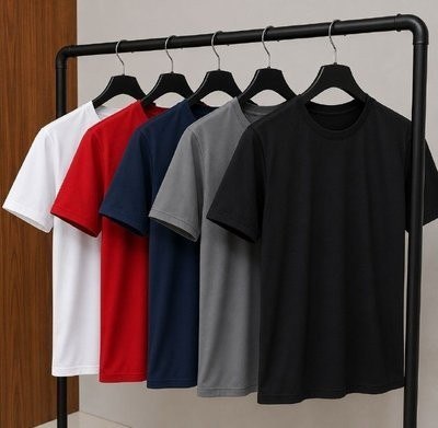 Kit 5 Camisetas Básicas Masculina Dry Fit Lisa Tradicional