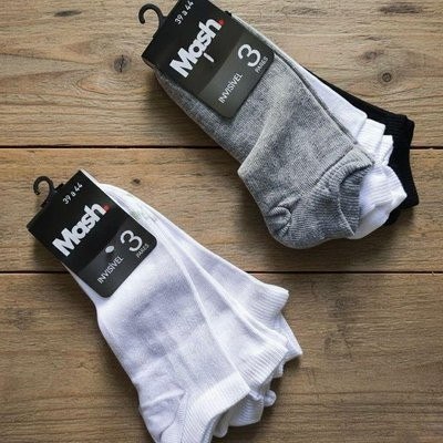 Kit 10 Pares Meia Invisível Soquete Algodão Confortável Mash