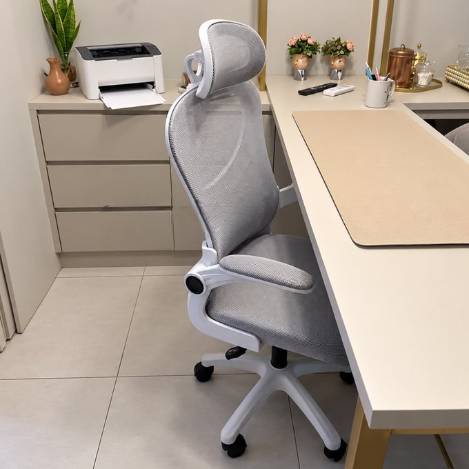 Cadeira Escritório Ergonômica Estofado Mesh