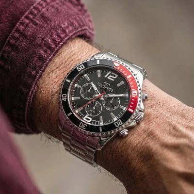 Relógio Technos Masculino 6P29ALE/1P Analógico 46 Milímetros Multifunção em Aço Inoxidável