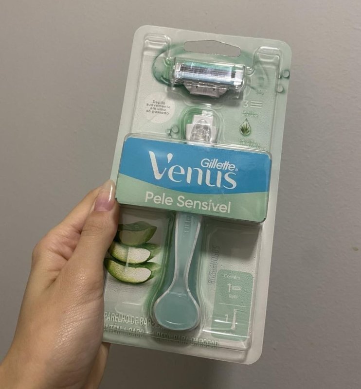 Gillette Venus Pele Sensível Aparelho de Depilar com Aloe Vera, 1ud