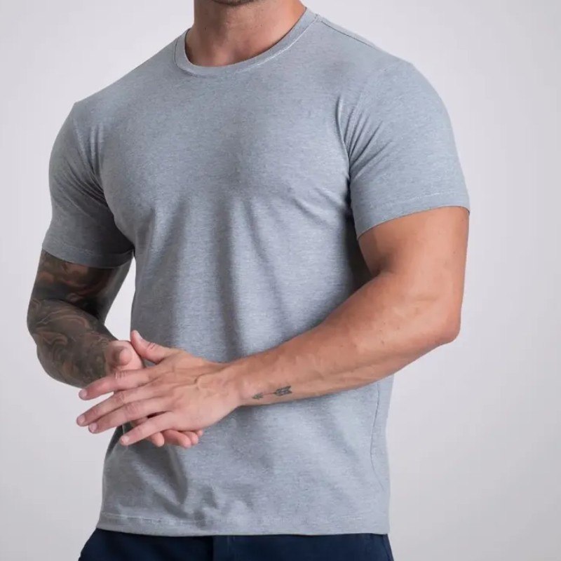 Camiseta Com Elastano Algodao Egípcio Original Básica