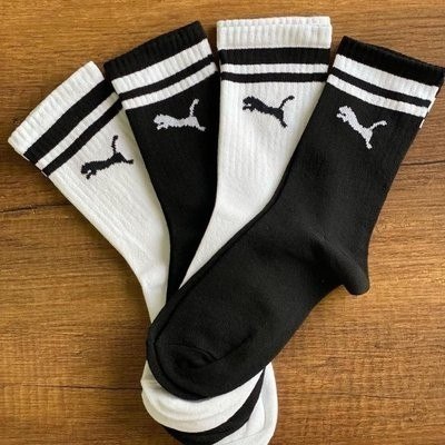 Kit 3 Pares Meia Puma Cano Alto Masculina Esportiva Original