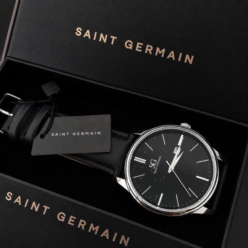 Relógio Masculino Chrowl Saint Germain Pulseira Couro