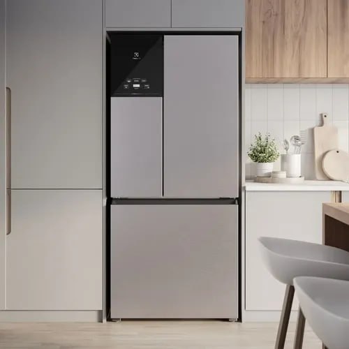 Geladeira Electrolux Frost Free Inverter 590L AutoSense 3 Portas Cor Inox Look IM8S