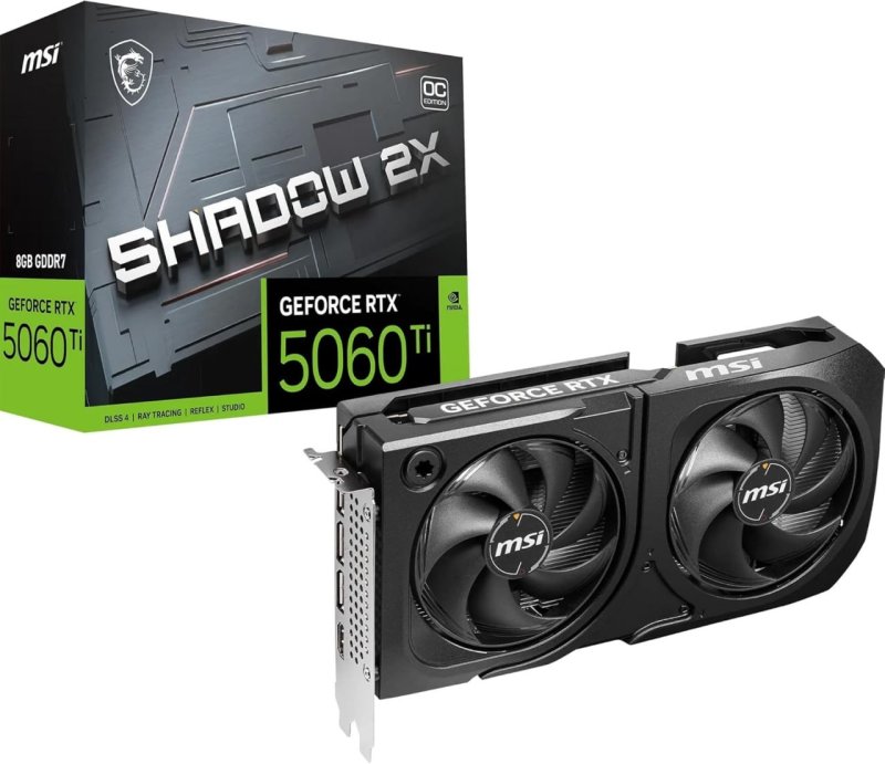 PLACA DE VIDEO NV RTX5060TI 8GB GDDR7 128BITS VENTUS 2X OC PLUS MSI 912-V536-023