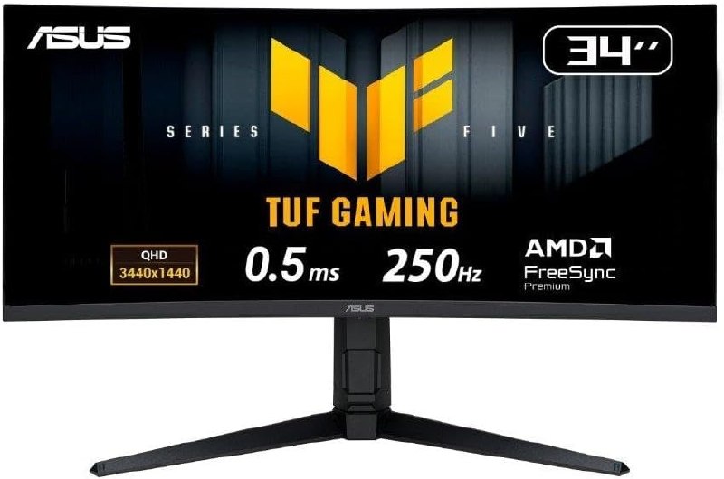 ASUS TUF 34" WQHD 250Hz 0.5ms - Monitor Gamer Curvo