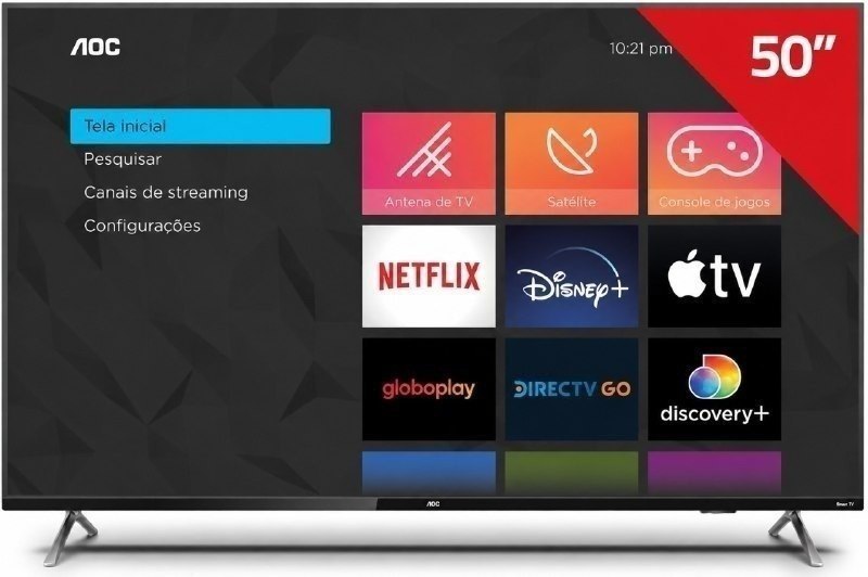Smart TV 50" Aoc 4K Série 6125-50U6125/78G (regional)