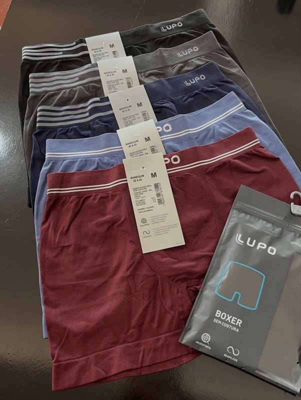 Kit 4 Cuecas Lupo Boxer Poliamida Box Sem Costura Original