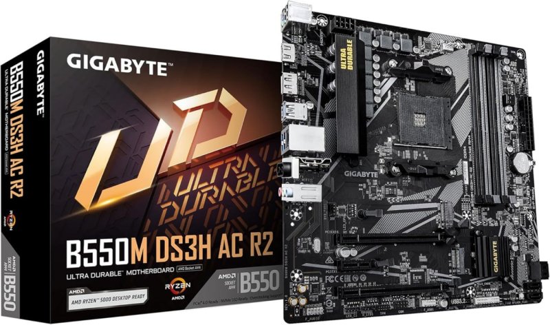 Placa-Mãe Gigabyte B550M DS3H AC R2 DDR4