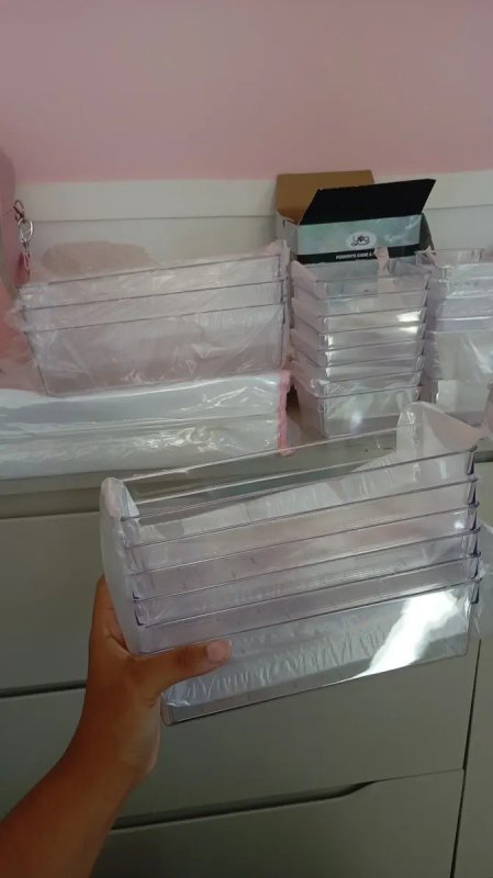 Kit 25 Organizador Multiuso Modular Gaveta Acrílico Rebirth Cristal + Frete Grátis