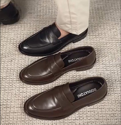 Sapato Masculino Mocassim Em Couro Preto