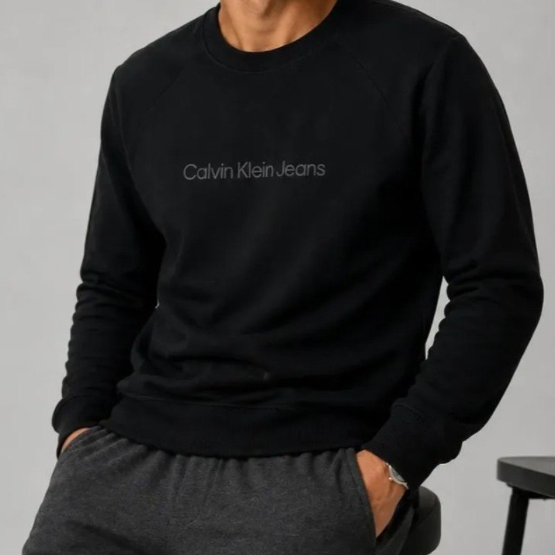 Moletom Calvin Klein Crewneck Light Front Logo