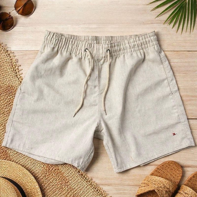 Shorts Linho Masculino Sandrini Casual Verão Confortável