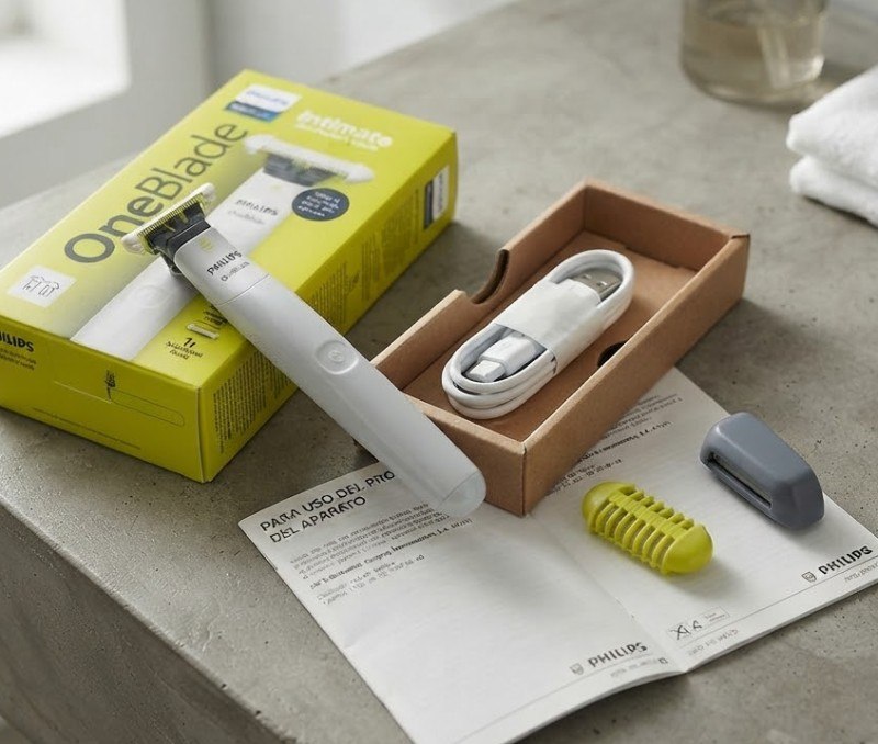 Aparador E Raspador Oneblade Intimate Qp1924/10 Philips