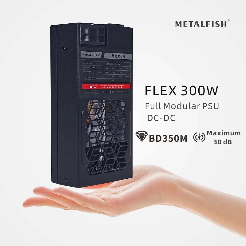 Fonte METALFISH 300W Flex-ATX 1U PSU Modular 220v