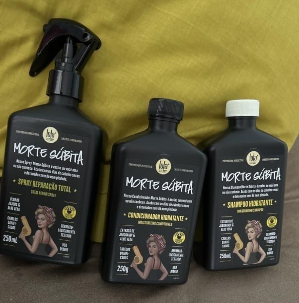 Kit Morte Súbita Shampoo 250ml + Condicionador 250ml + Spray Reparação 250ml