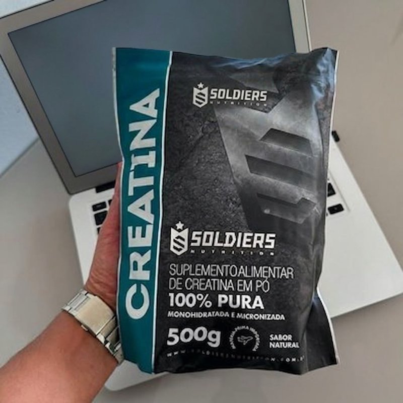 Creatina 500g Suplemento Monohidratada em pó 100% Pura - Soldiers Nutrition
